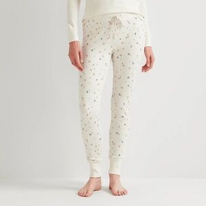 NWT Eddie Bauer Infinity Thermal Slim Fit Pajama Pants Cream Size M